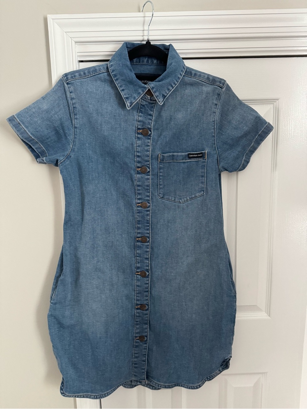 Calvin Klein Jeans Light Blue Denim Pocket Top